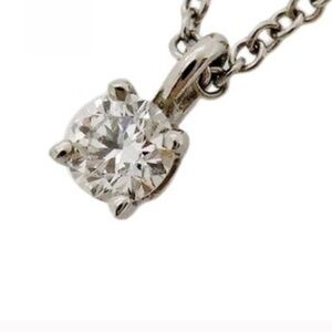 Tiffany & Co Necklace Solitaire 1PD Pt950 Platinum Diamond Ladies